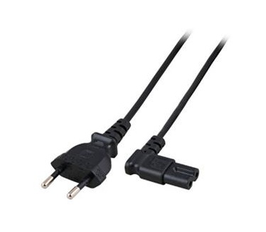 ACT 230V aansluitkabel Euro male - C7 female (haaks links/rechts)