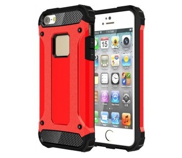 qMust Apple iPhone SE Armor Hybrid Case - Red