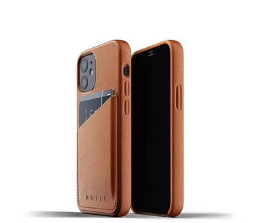 Mujjo Full Leather Wallet Case for iPhone 12 mini - Bruin