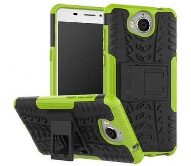 qMust Huawei Y5 (2017) Rugged Hybrid Hoesje Groen