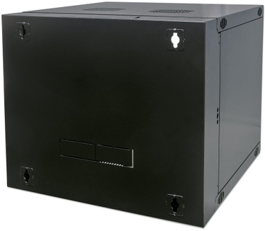 Intellinet 19" Double Section Wallmount Cabinet, 15U, 450mm depth, Flatpack, Black