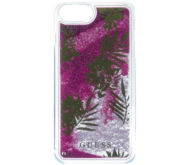 Guess Liquid Glitter Hard Case Palm Spring iPhone 7 (4.7") - Roze