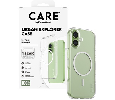 PanzerGlass CARE by PanzerGlass® Flagship Case Transparent Urban Explorer w. White MagSafe iPhone 17