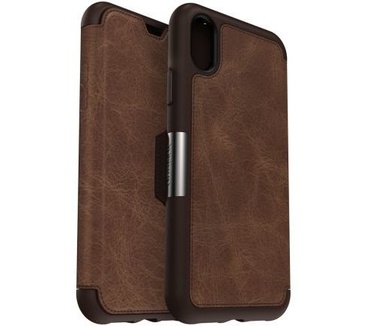 Otterbox Strada Premium Leather Folio Case Brown Apple iPhone XR