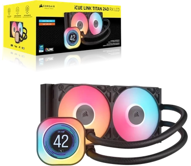 Corsair iCUE Link Titan 240 RX LCD Zwart