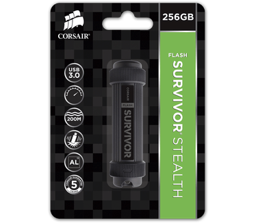 Corsair Flash Survivor Stealth 256GB Zwart
