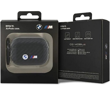 BMW M-Line Carbon Case voor Apple Airpods Pro (2e Gen) - Zwart