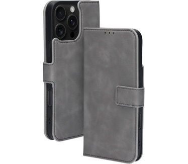 Mobiparts Classic Wallet Case Apple iPhone 16 Pro Max Granite Grey (MagSafe Compatible)