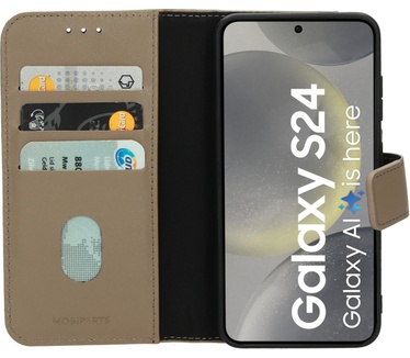Mobiparts Leather 2 in 1 Wallet Case Samsung Galaxy S24 Taupe