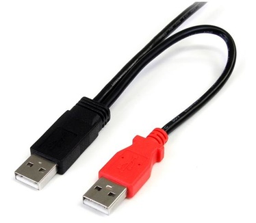 Startech.com 1 ft USB Y Cable for External Hard Drive - Dual USB A to Micro B