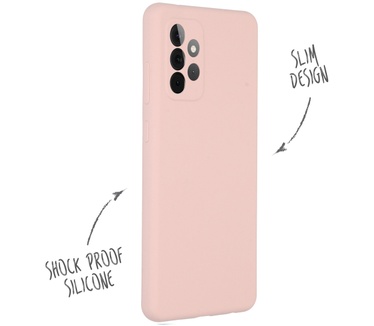 Accezz Liquid Silicone Backcover Samsung Galaxy A72 - Roze (Galaxy A72) Roze