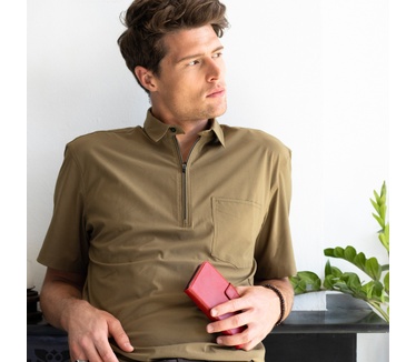 Selencia Echt Lederen Bookcase Samsung Galaxy S10e - Rood