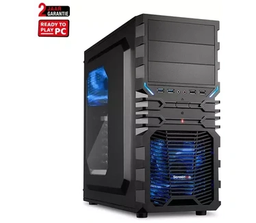ScreenON AMD Ryzen 5 Pro 3350G Budget Game PC , geschikt voor o.a. Fortnite en Minecraft - Blauw
