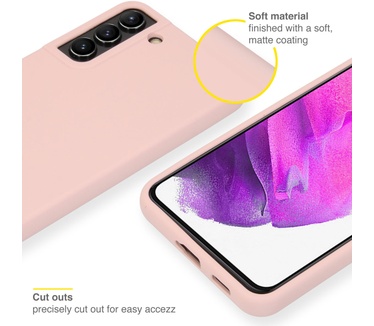 Accezz Liquid Silicone Backcover Samsung Galaxy S22 Plus - Roze