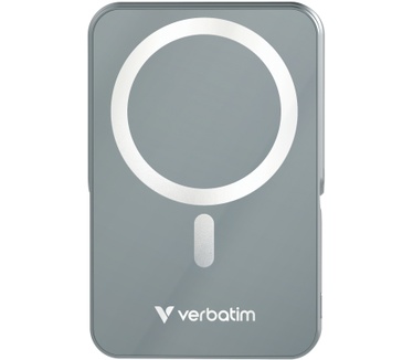 Verbatim Charge 'n' Go Magnetische Draadloze Power Bank 10000mAh met standaard - Grijs
