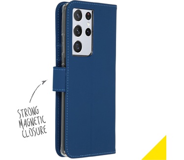 Accezz Wallet Softcase Bookcase Galaxy S21 Ultra - Donkerblauw (Galaxy S21 Ultra) Blauw