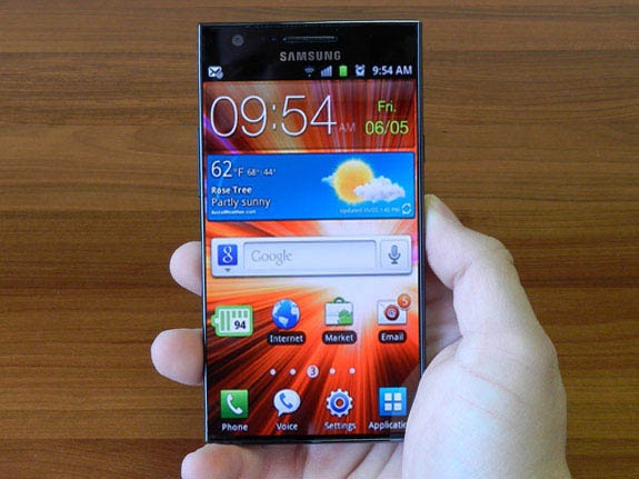 Mockup: Samsung-smartphone zonder rand