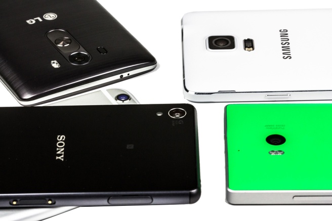 Smartphones verzameling wit
