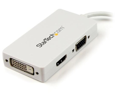 Startech.com A/V-reisadapter: 3-in-1 Mini DisplayPort naar VGA DVI- of HDMI-converter   wit