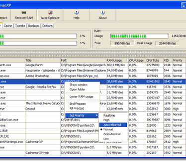 CachemanXP screenshot (410 pix)