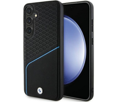 BMW Textured Leather Back Case - Samsung Galaxy S24 Plus - Zwart Zwart