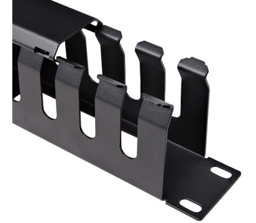 Startech.com 1U Horizontale Kabelgoot met Deksel voor 19" Server Rack - Vingergoot Kabelmanagement Paneel met Open Sleuven - Raceway Panel