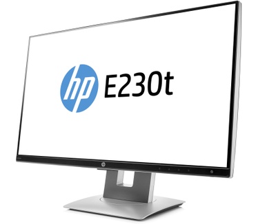 HP EliteDisplay E230t Zilver, Zwart