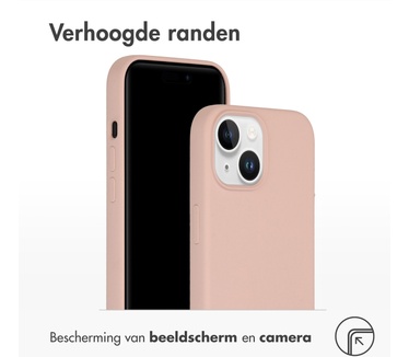 Accezz Liquid Silicone Backcover iPhone 15 - Roze