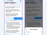 Meta AI geheugenfunctie