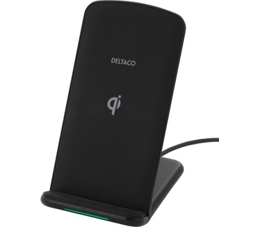 Deltaco QI-1033 Qi Draadloze Snellader Stand 10W Zwart
