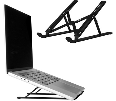 Accezz Laptop houder - Laptop standaard - Verstelbaar en opvouwbaar - Zwart