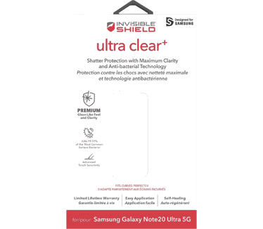 Zagg InvisibleShield Ultra Clear Screenprotector Samsung Galaxy Note 20 Ulrta