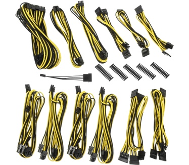 BitFenix Alchemy 2.0 PSU Cable Kit - BQT-Series SP10 (Zwart/Geel) Geel, Zwart