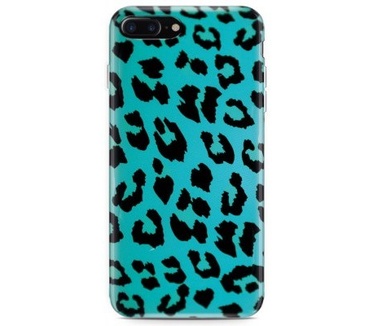 Just in Case iPhone 7 Plus Hoesje Luipaard Groen Zwart
