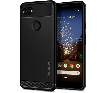 Spigen Rugged Armor (Google Pixel 3a XL) Zwart  Zwart