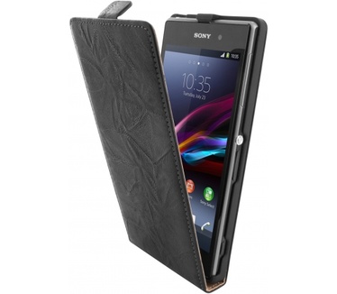 Mobiparts Mobiparts Vintage Flip Case Sony Xperia Z1 Black