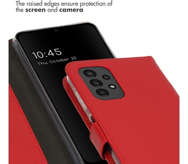 Selencia Echt Lederen Bookcase Samsung Galaxy A13 (4G) - Rood