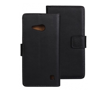 qMust Nokia Lumia 730/735 Classic Wallet Case met stand (Black)