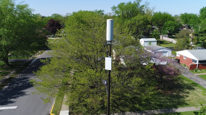 Mast met 5g Verizon in Indianapolis, VS