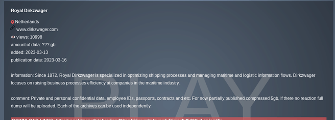 Play ransomware royal dirkzwager