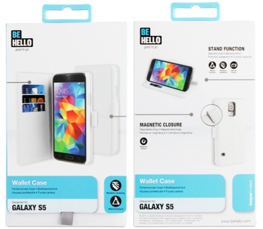 BeHello Samsung Galaxy S5 / S5 Neo Wallet Case White