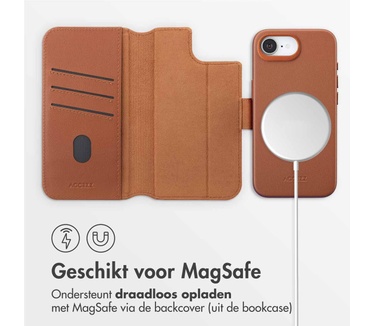 Accezz Leather Bookcase 2-in-1 met MagSafe