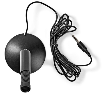 Nedis 3.5mm, Omni-directioneel, 2200 Ohm, Bedraad, Kunststof, Zwart, 1.80 m Kabellengte