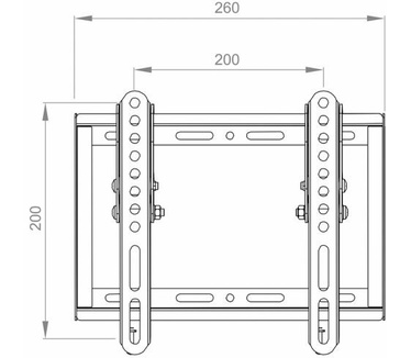 Hagor Dis Public Mount BL Tilt 200 Wandhalterung neigbar 32-42" - max. 200x200 -30KG
