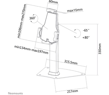 Neomounts by Newstar tablet bureaustandaard