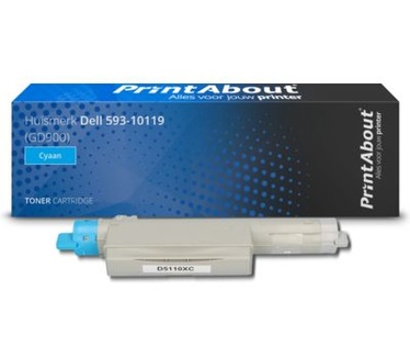 PrintAbout Huismerk Dell 593-10119 (GD900) Toner Cyaan