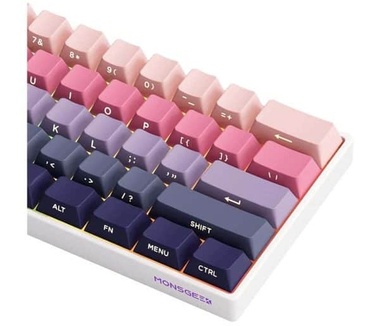 Akko Monsgeek Fun60 Max Shine Through Phantom Pink Hall Effect Magnetische Switch 8k Hz Argb Draadloos Hotswap Mechanisch Gaming Toetsenbord 2 Akko Monsgeek Fun60 Max Shine Through Phantom Pink Hall Effect Magnetische Switch 8k Hz Argb Draadloos Hotswap M