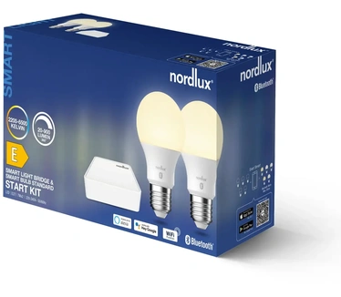 Nordlux 2070062701 Gloeilamp-lamp Energielabel E (A - G) E27 7 W (Ø x h) 60 mm x 109 mm Dimbaar, Besturing via App 2 stuk(s)