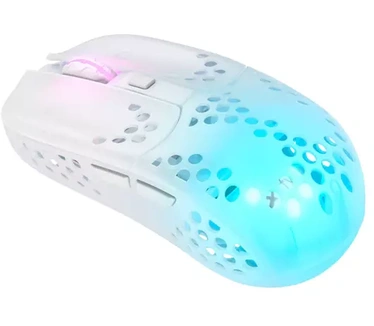 Xtrfy MZ1 Wireless RGB Rail Draadloos, Met bekabeling 19,000dpi Muis Wit