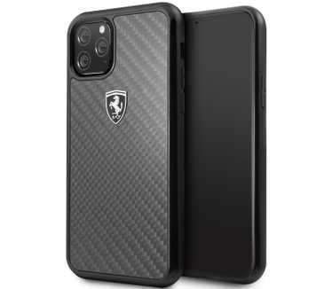 Ferrari SF Carbon Hard Case - iPhone 11 Pro Max (6.5'') - Zwart  Zwart